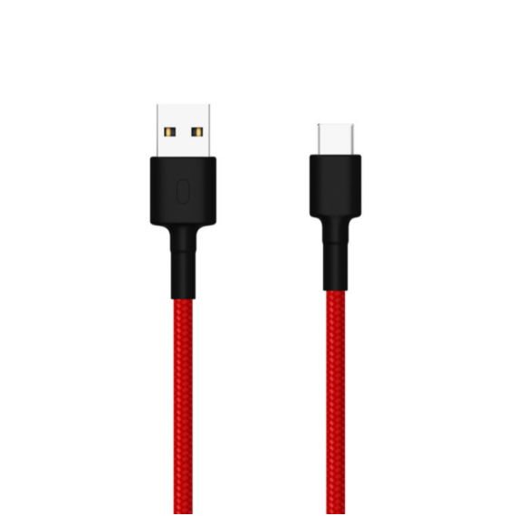 XIAOMI Mi Braided USB Type-C kábel 100cm, piros 